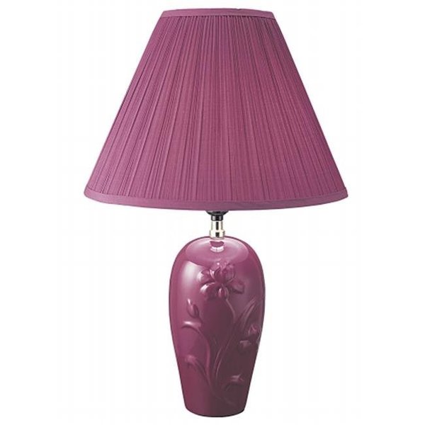 Cling 26   Ceramic Table Lamp - Burgundy CL26781